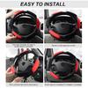 Car Steering Wheel Cover, 15" Anti-Slip Steering Wheel Protector Soft Hand Pad Cushion, Breathable Ice Silk Auto Wheel Wraps Comfy Grip All-Season