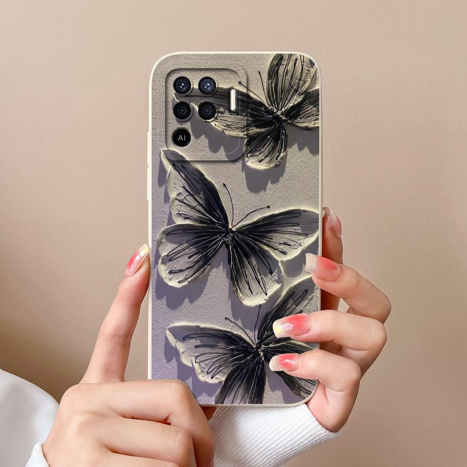 For Oppo Reno 5F 5 Lite 5Z 5K Case Cute Design Full Protection Phone Housing For Oppo Reno5 5G Soft Liquid Silicone Back Covers