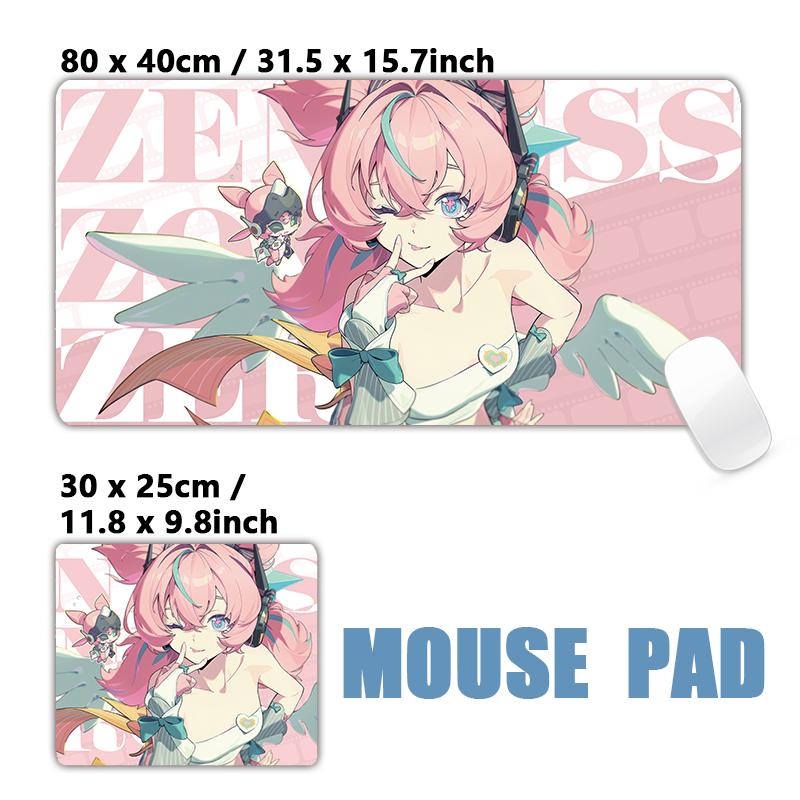Anime Zzz Mouse Pad 900x400mm Large NonSlip Gaming Desk Mat Laptop Keyboard Tray Office Zenless Zone Zero Black