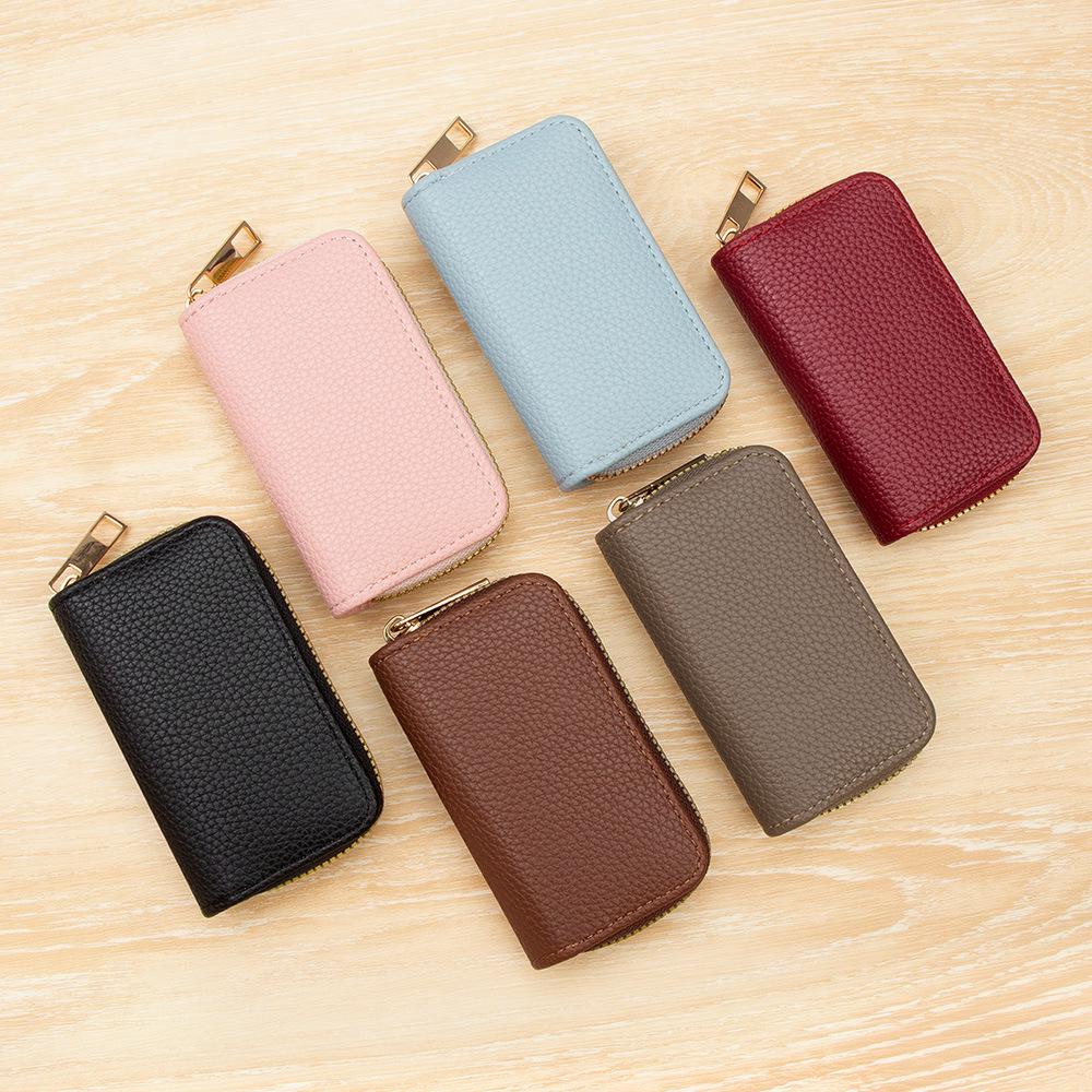 Large Capacity Unisex Zipper Key Case with Ring