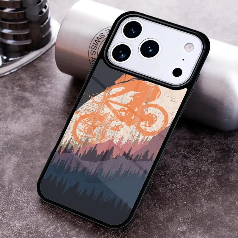 Mountain Bike Biking Cycling Downhill Bicycle Phone Case for iPhone 17 16 15 Pro Max Air 14 13 12 11 Plus Shockproof Capa Cover