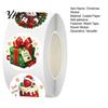 DIY Christmas Gift Tags Round Stickers, Santa Claus Snowman And Gingerbread Patterns Print, Label Stickers Self Adhesive Holiday Envelope Seals
