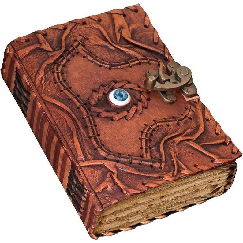 Leather Book of Shadows: Spell Grimoire - Deckle Edge Paper