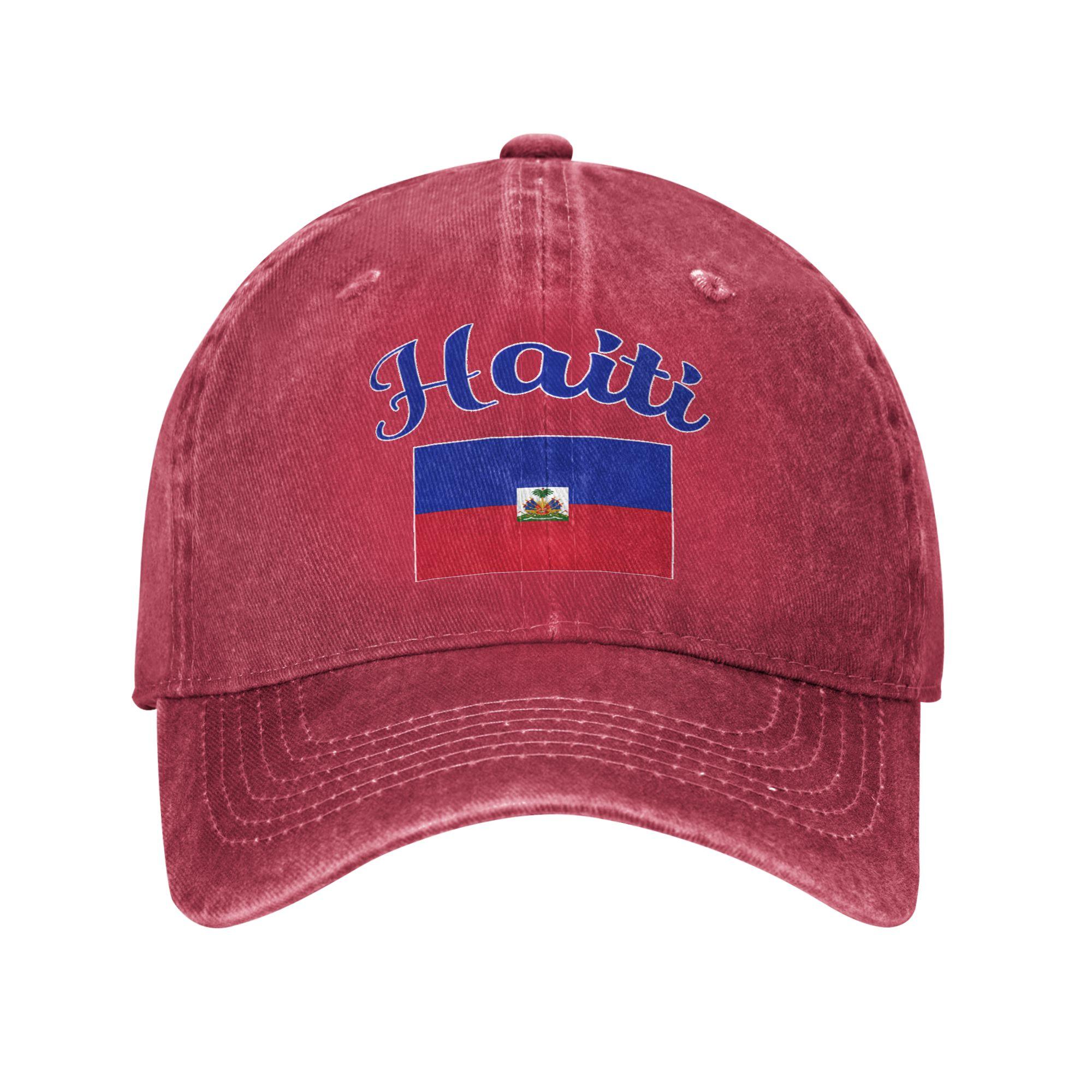 Haiti Flag Headwear Baseball Caps Unisex Women Fashion Hats Cap Adjustable Trucker Hats Snapback Cap Adjustable