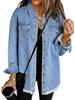 Women's Loose-Fit Brushed Denim Jacket