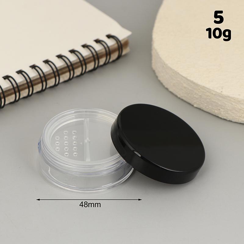 Empty Plastic Loose Powder Jar with Rotating Sifter 5/10/20/30g Cosmetic Makeup Filling Container with Twist Lid
