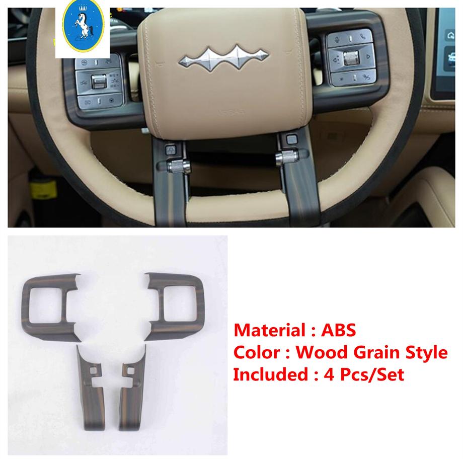 Кнопка стеклоподъемника / Декоративная планка спинки сиденья / Декоративная накладка на руль для BYD Leopard 8 FangChengBao 8 2024 2025 Аксессуары Steering Wheel