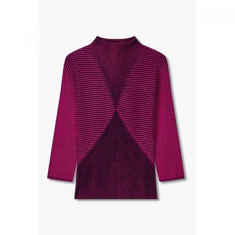 

Emporio Armani 25 F W Women S Stripe Mockneck Knit Pullover A525328529 M