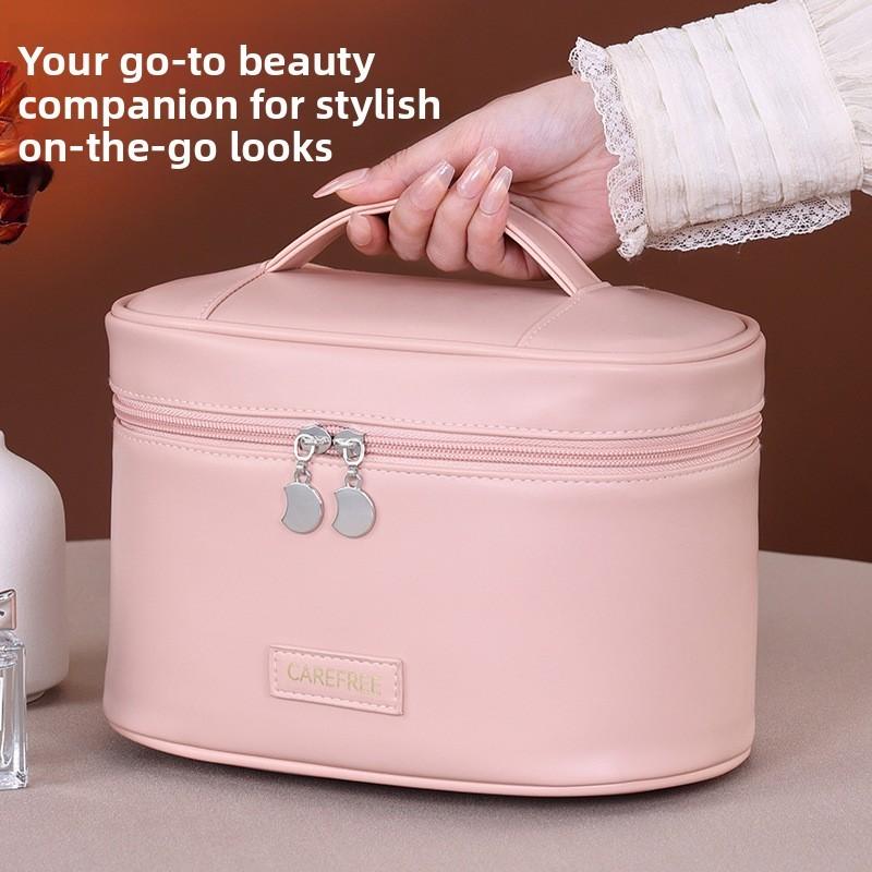 Pu Material Travel Cosmetic Bag With Waterproof Design For Daily Use And Storage