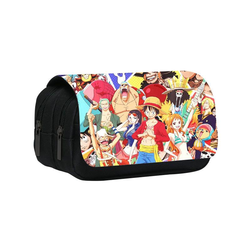 One Piece Dual Compartment Pencil Bag With Waterproof Material For School Use