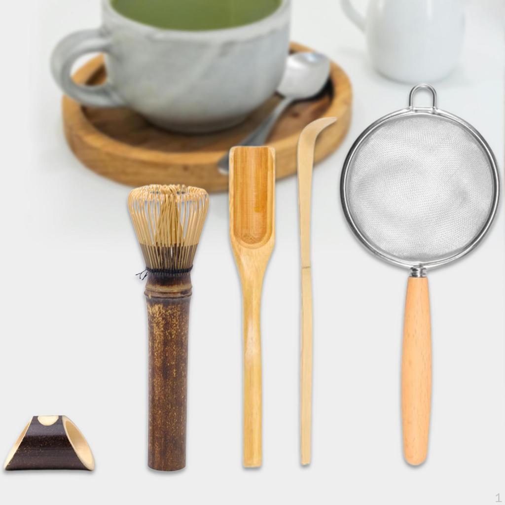 Bamboo Matcha Whisk Set with Tea Spoon And Mixing Tool