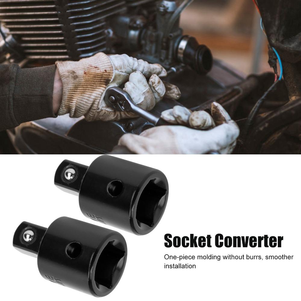 2pcs Chrome Vanadium Steel Socket Adapter Converter 1/2 to 3/8 Impact Socket Adapter Sleeve Reducer