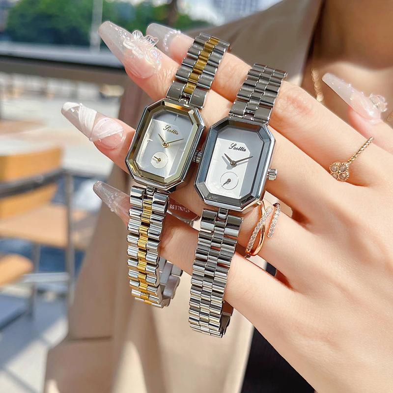 Square Women'S Waterproof Watch, Simple Niche Fashion Personalized Student Women'S Steel Belt Women'S Watch
