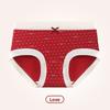 Lady Spring and Autumn Festival Wedding Year Bright Red Sweet Lovely Cotton Extended Briefs