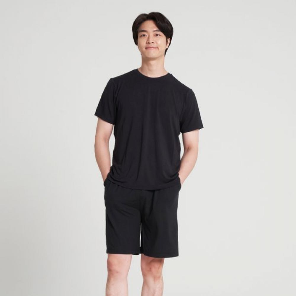 Lipbbam 1+1+1 Lip Balm Tencel Easy All Pajama Long PanTs+shorT Sleeve T shirT+shorTs 3 Pieces seT Ldm7701