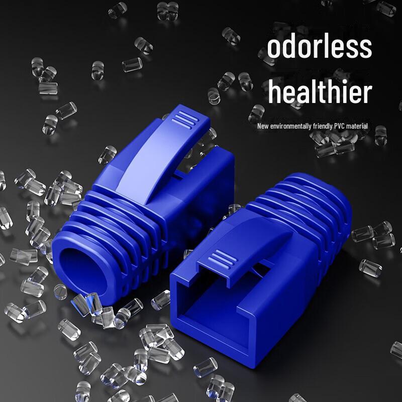 Shanze RJ45 Blue Crystal Head Protective Cover for Cat5e/6/7 Network Cable.