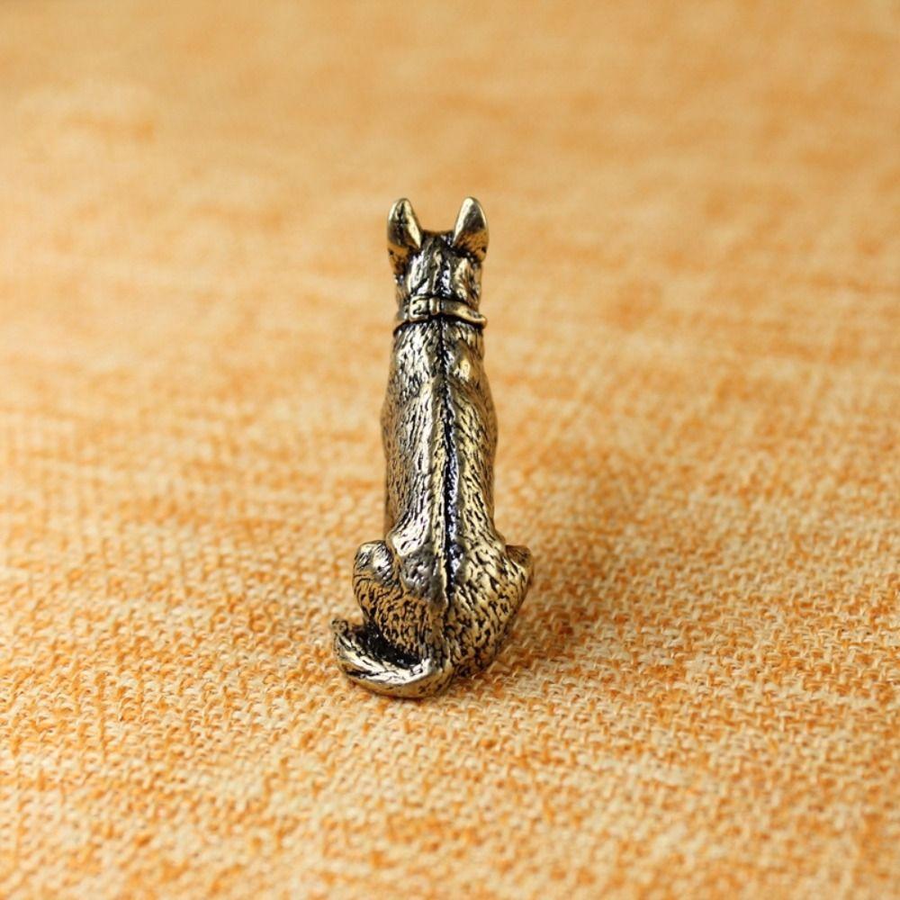 Pure Copper Copper Wolf Dog Antique Puppy Miniatures Retro   Home Decor