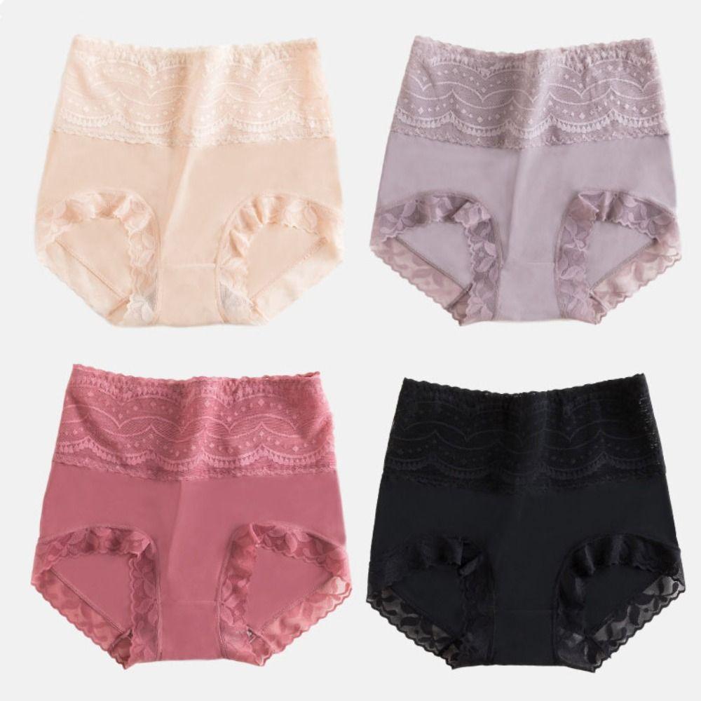 Shapewear Lace Seamless Briefs High Waist Slimming Underpants Tummy Control Underwear  Summer