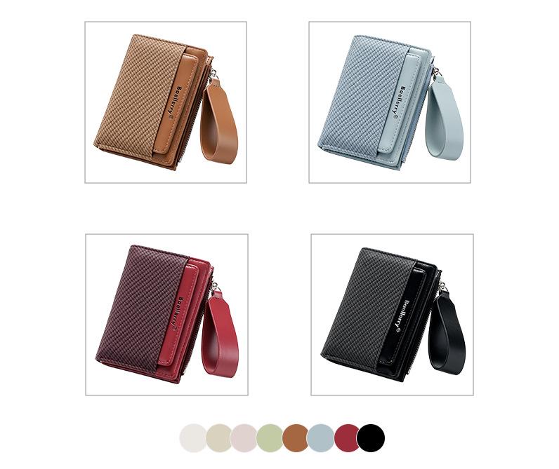 Elegantní dámská krátká peněženka - korejský styl, módní peněženka na mince a držitel karet.