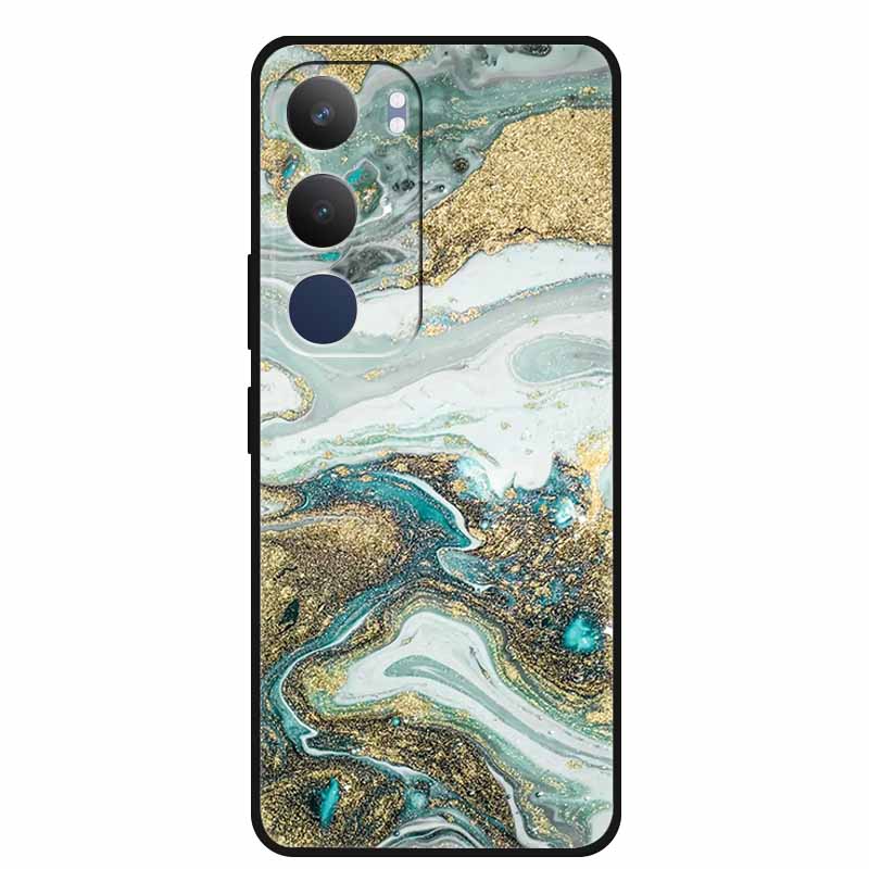 Luxury Phone Case For Vivo Y19s Pro 4G Soft TPU Silicone Back Case For Vivo Y29 5G Y 29 19s Marble Patterns Cover Bumper Funda
