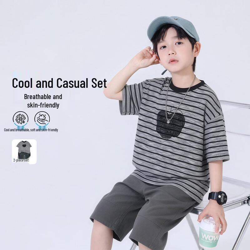 

Boys Summer Cotton Short Sleeve T-shirt & Shorts Set 150