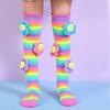 3D Cartoon Girl Knee-High Socks - Free Size for Kids