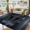 Crystal Velvet Square Rug Custom NameMAN Truck Pattern Non Slip Home Floor Decor Rug