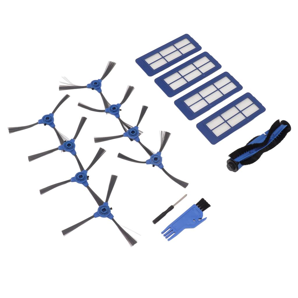 Sweeping Robot Main Side Brush Filter Screen Replacement Kit for RoboVac 11S Max 15C Max 30C Max G30 Edge G10 Hybrid