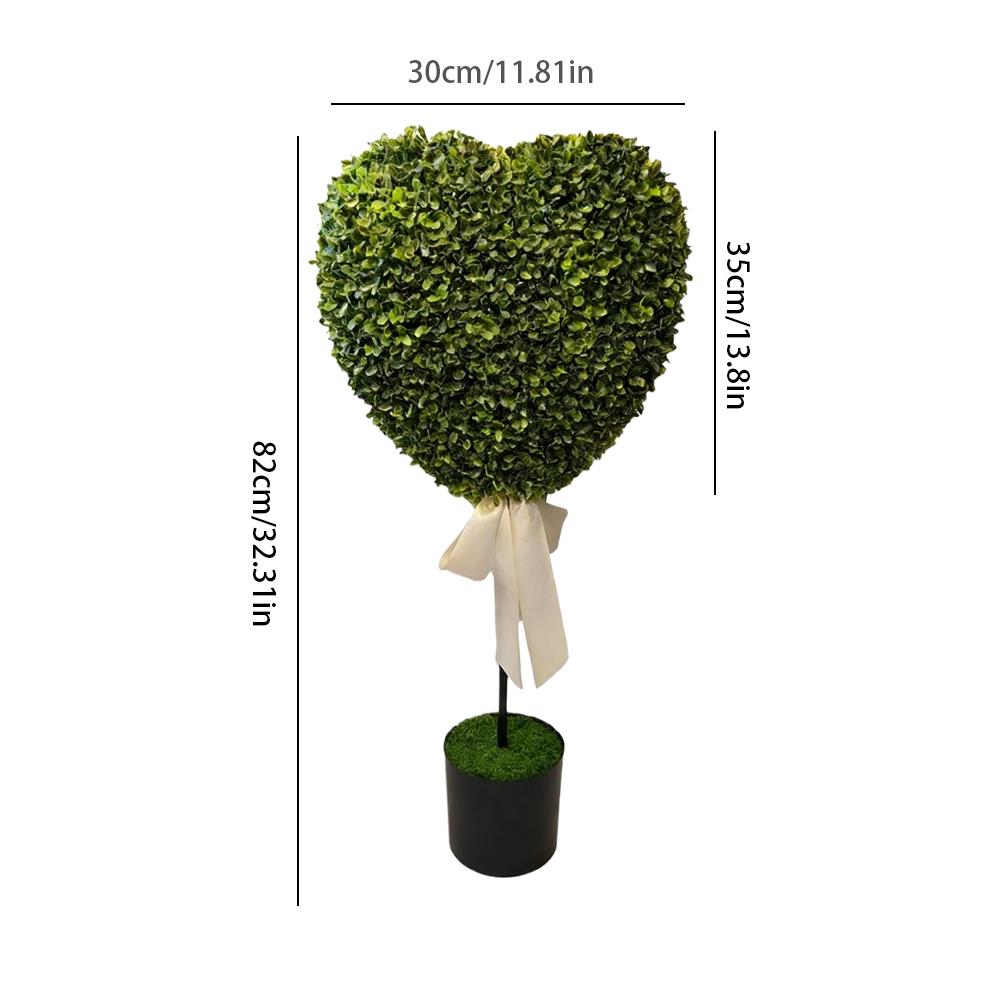 Fake Heart Plant 82cm Artificial Greenery Potted Plant Home Decor Garden Decoration Plastic Heart Shrub For Anniversary Party