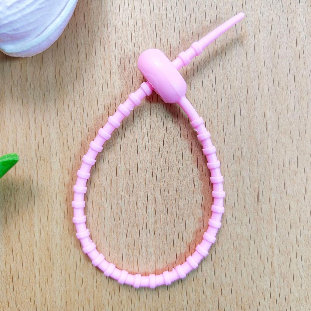 220mm Colorful Silicone Cable Tie Keychain & Wire Organizer