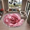 Килимок для підлоги Швидковисихаючий Нековзний З точковим тисненням Зворотний бік 3D Візерунок троянди Килимок для ванної кімнати М'який Вбираючий Килимок для ванної