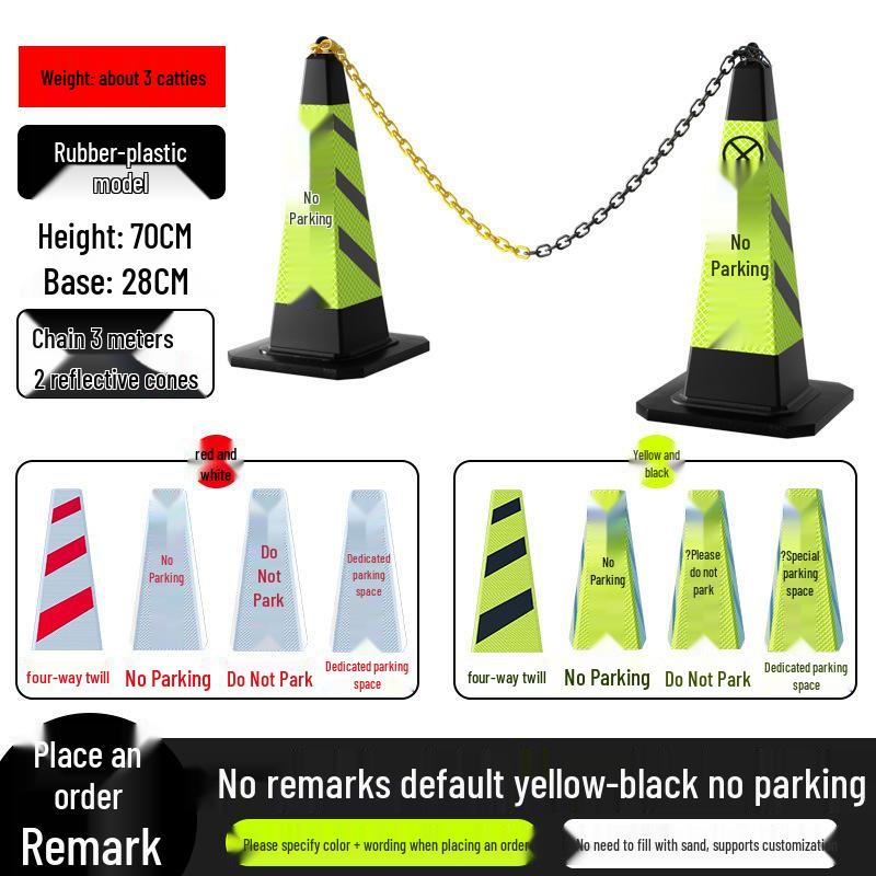 No Parking Zone Reflective Warning Cone