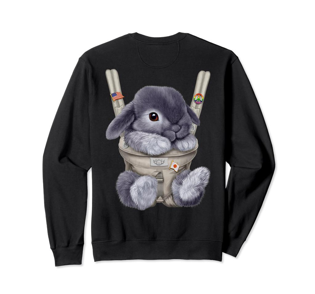 Gray Rabbit Baby Carrier Sweatshirt