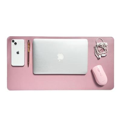 30 X 60cm Large Premium Mouse Desk EGRET Pink Light Large, Double-sided, Reversible, Leather-like Pad, Mat, (dull & Pink)