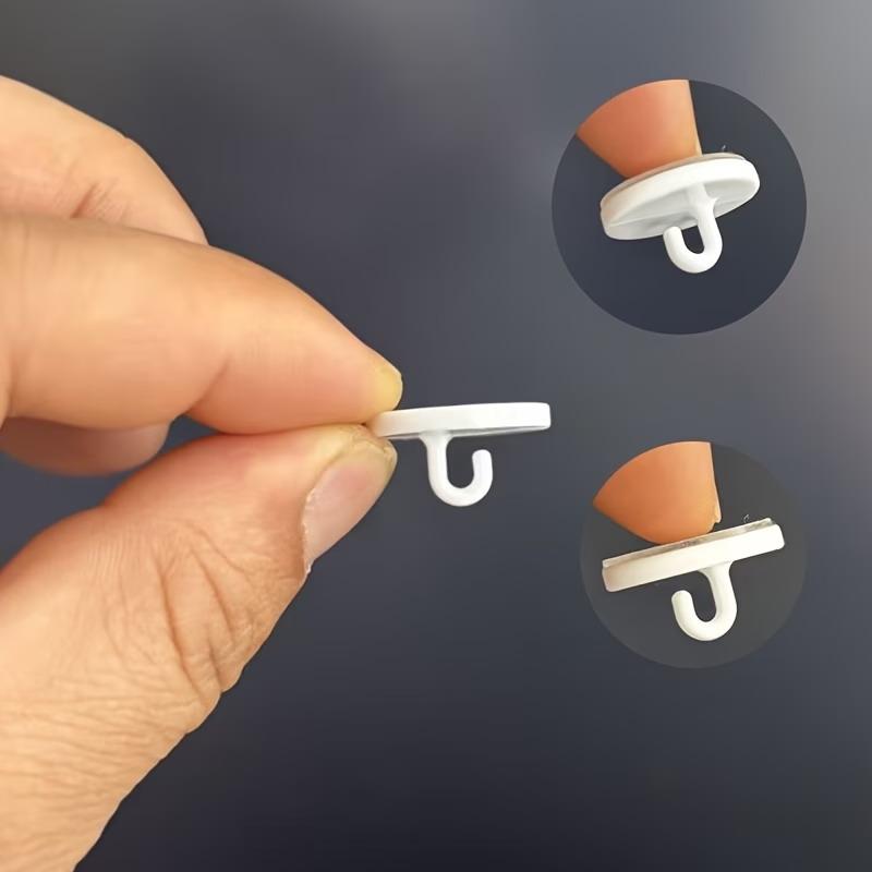 9/18Pcs Ceiling Hanging Mini Hook Self Adhesive No Drilling, Traceless Storage Hooks, Multi-Purpose For Bedroom Dormitor