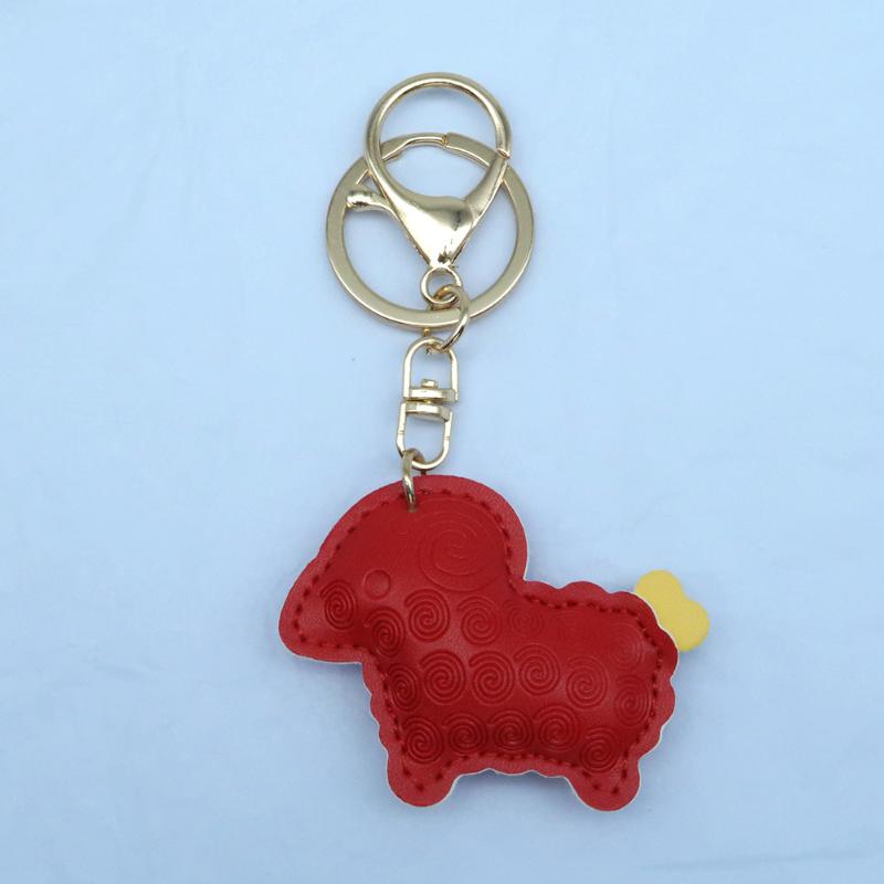 2027 Lunar New Year Goat Pendant Durable Pu Sheep Keychain Bag Decor Gift For Friends