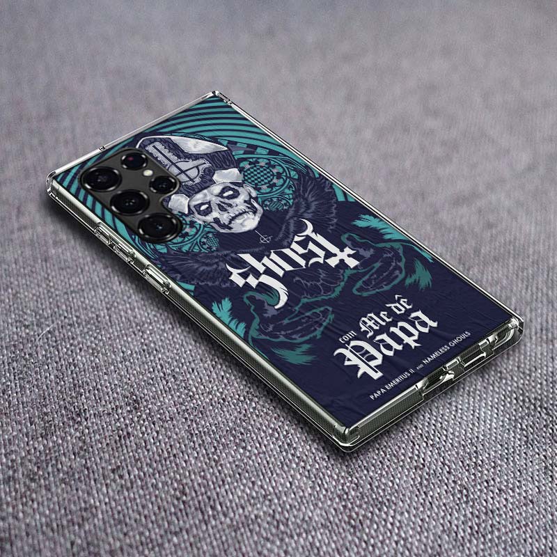 

Ghost Heavy Metal Band Phone Case For Samsung Galaxy S24 S23 S21 S20 FE S22 S26 Ultra S25 Edge S10 Plus Cover Clear TPU Capa She Samsung S25 Plus