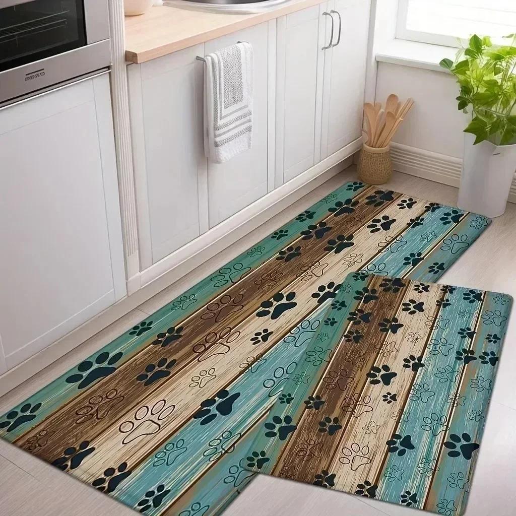 1 STK Blumen Willkommen Muster Fußmatten Küchenteppiche Rutschfest Pop Design Badezimmerteppiche Badematte Teppich für Zuhause Spüle Wäsche Dekor