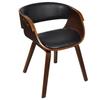 VidaXL Chaises de salle à manger 2pcs Marron Bois courbé et similicuir