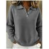 New Autumn and Winter Loose and Lazy Style Soft and Waxy Women's Lapel POLO Shirt Long-sleeved Button Sweater