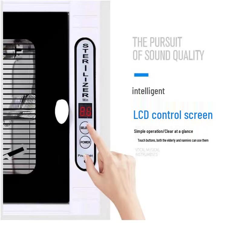 Compact 8W UV Nail Sterilization Cabinet with Timer - Double-Layer Design and Ozone Light Therapy