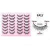 Cross-border European and American Style Flared Lashes, 14 Pairs of Thick, Curled, Naturally Three-dimensional One-piece Lashes