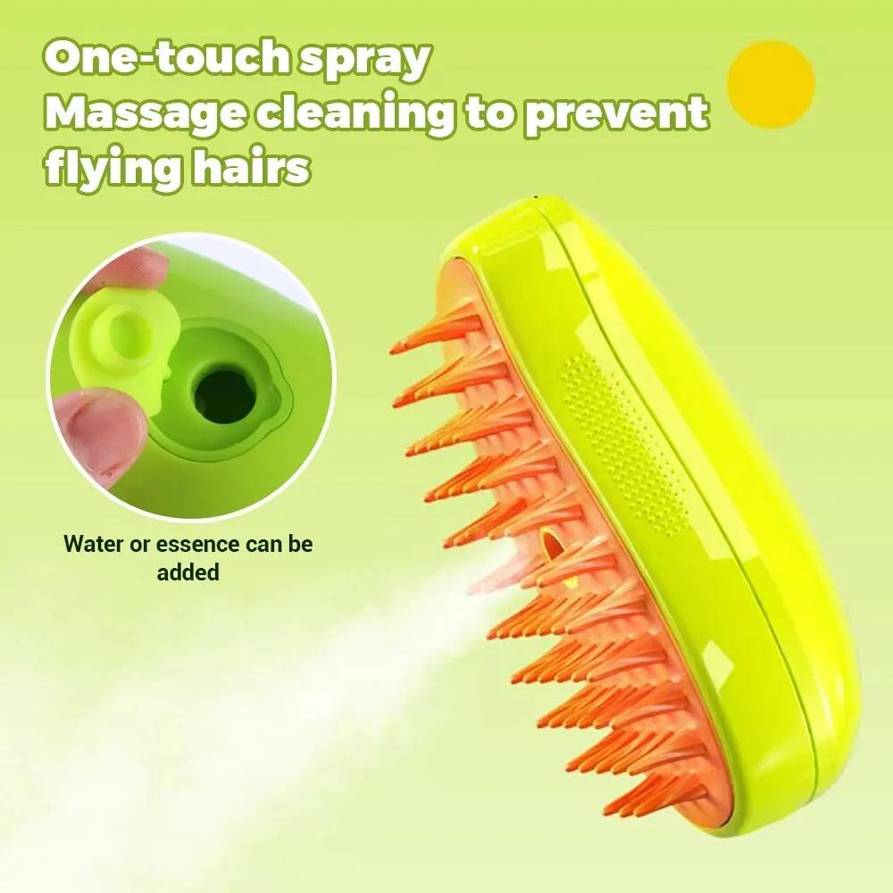 Cat Steam Brush Pet Massage Comb Cat Dog Grooming Comb 3 in 1 Electric Spray Cats Bath Brush Hair Brushes Grooming Pet Supplies
