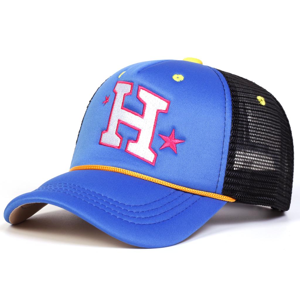 Unisex H Letter Embroidery Baseball Net Caps Spring And Summer Outdoor Adjustable Casual Hats Sunscreen Hat