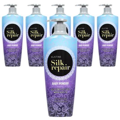 Balsamo Elastine Silk Repair, profumo di talco per bambini, 550 ml, 6 pz.