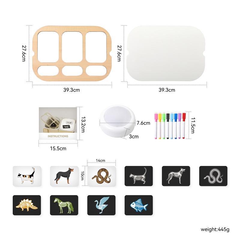 Table Sensorielle Optique en Bois pour Enfants Montessori Utilisée Pour Jeux de Société Sensoriels Jouets d'Orthographe de Chiffres et de Lettres Cadeau