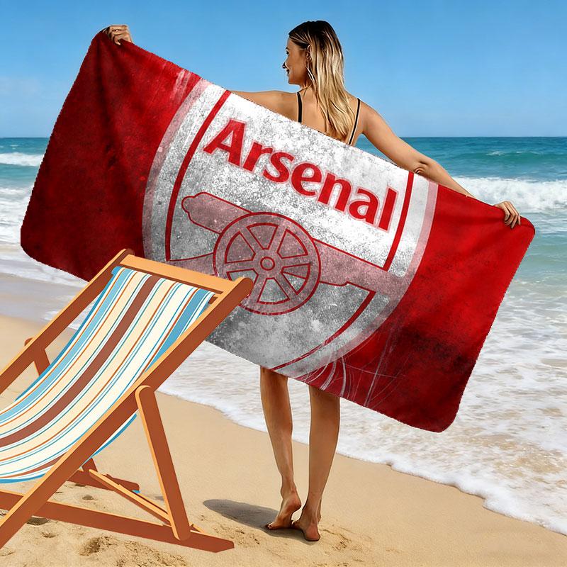 Arsenal Art Print Beach Towel, Large Soft Quick Dry Towel for Beach Camping Swimming