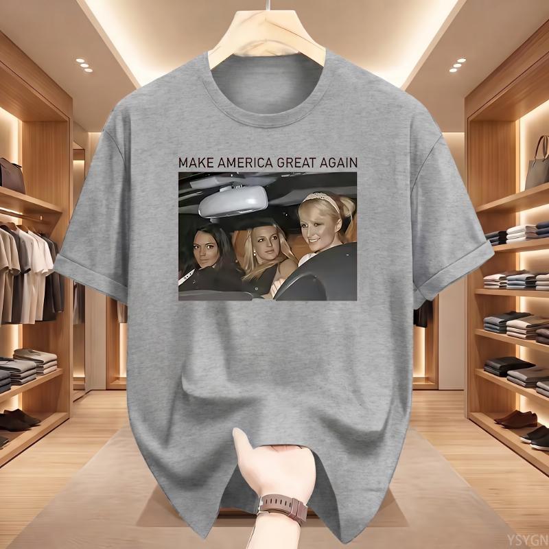 Nieuwe Stijl T-shirt Britney Make America Great Again T-shirts Mode T-shirt Zomer Casual Tops Reis T-shirts
