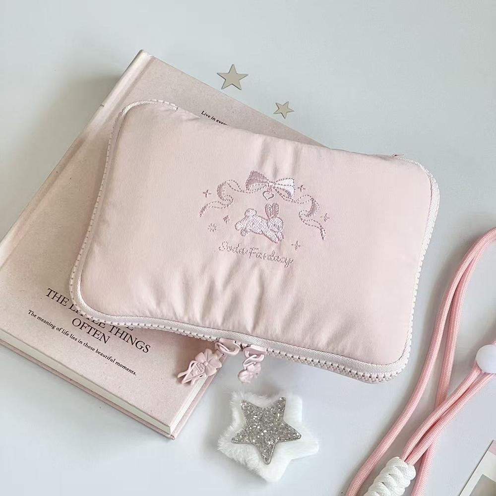 Ballet rabbit card bag, ID storage bag, neck hanging style, travel small passport holder, portable miscellaneous storage bag