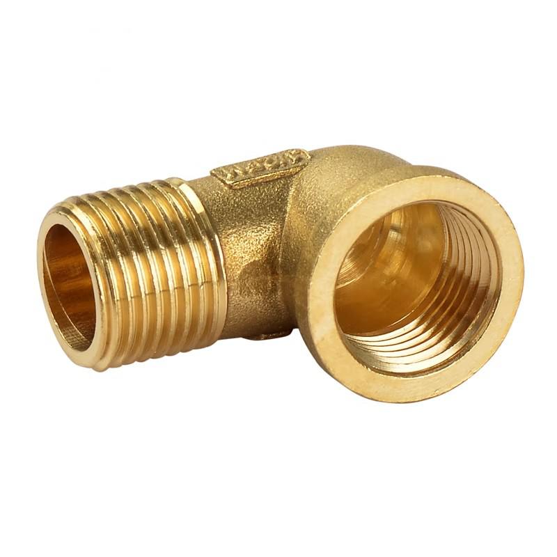 All-Copper Male & Female Threaded 90° Elbow Connector for Tap Water Pipes